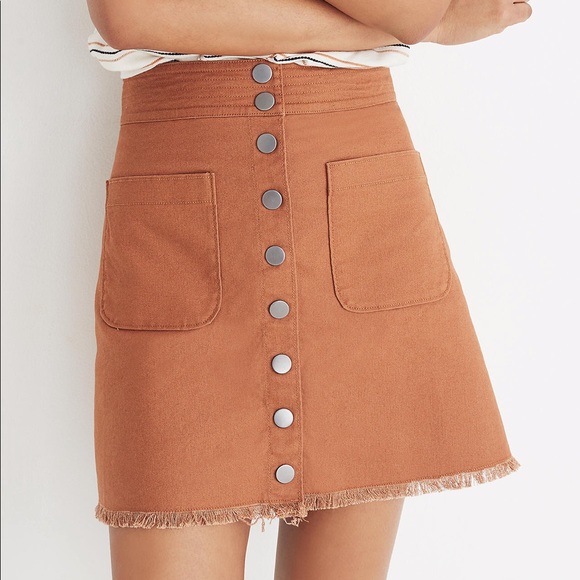 Madewell Dresses & Skirts - MADEWELL High Waisted Snap Up Skirt 2